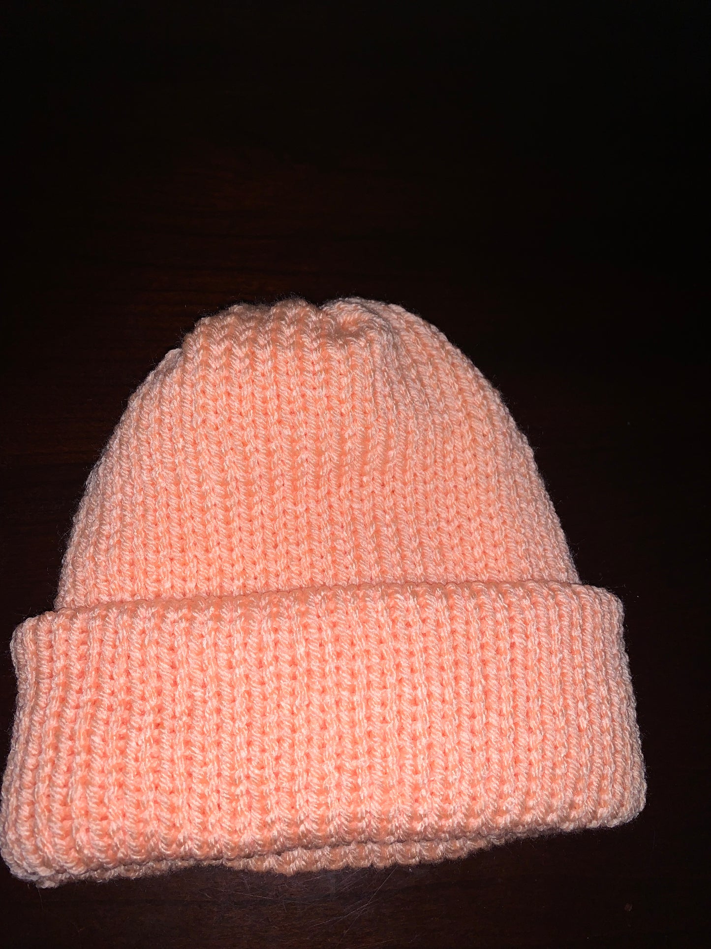 Regular peach size knitted beanie