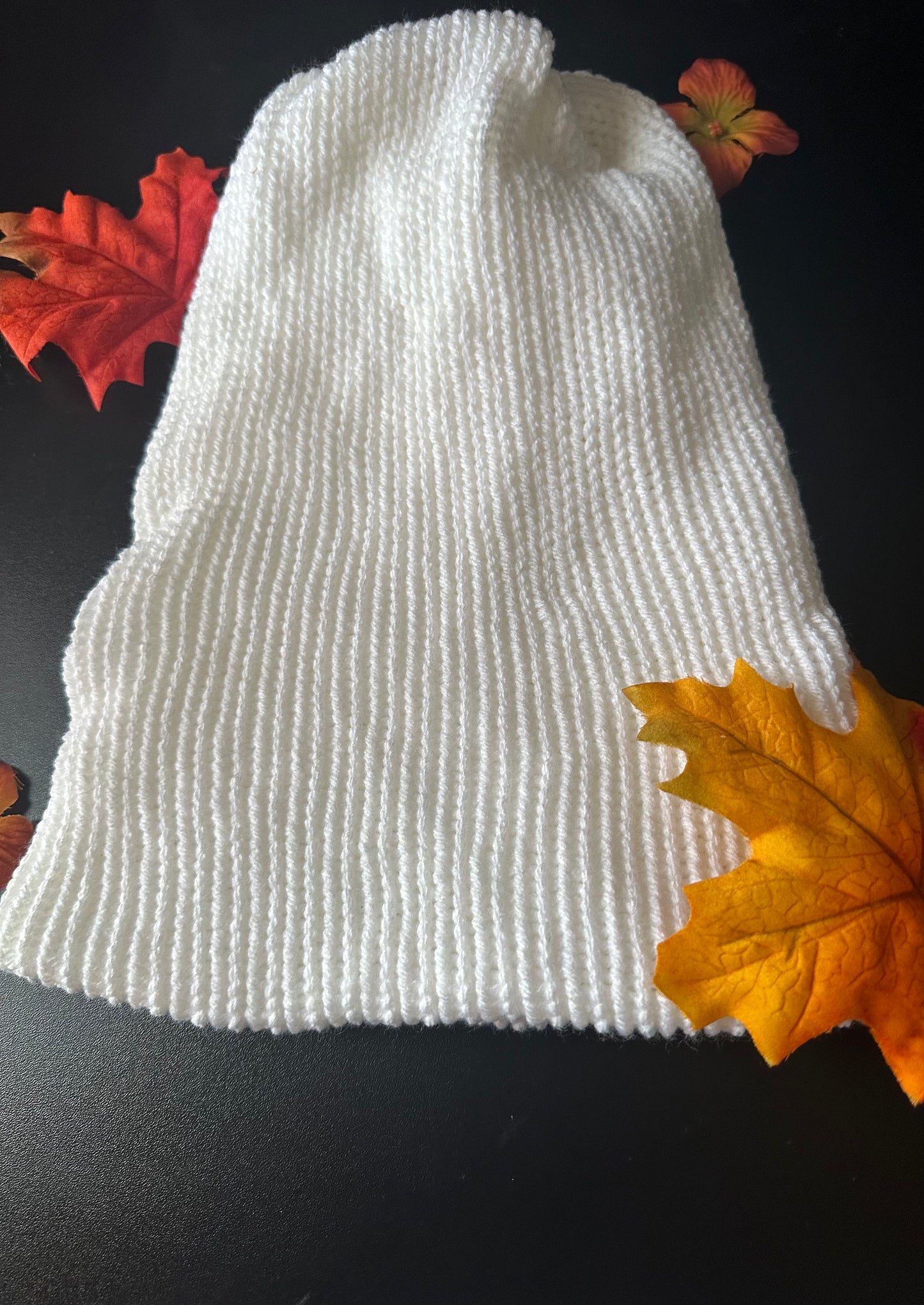 Large White Beanie