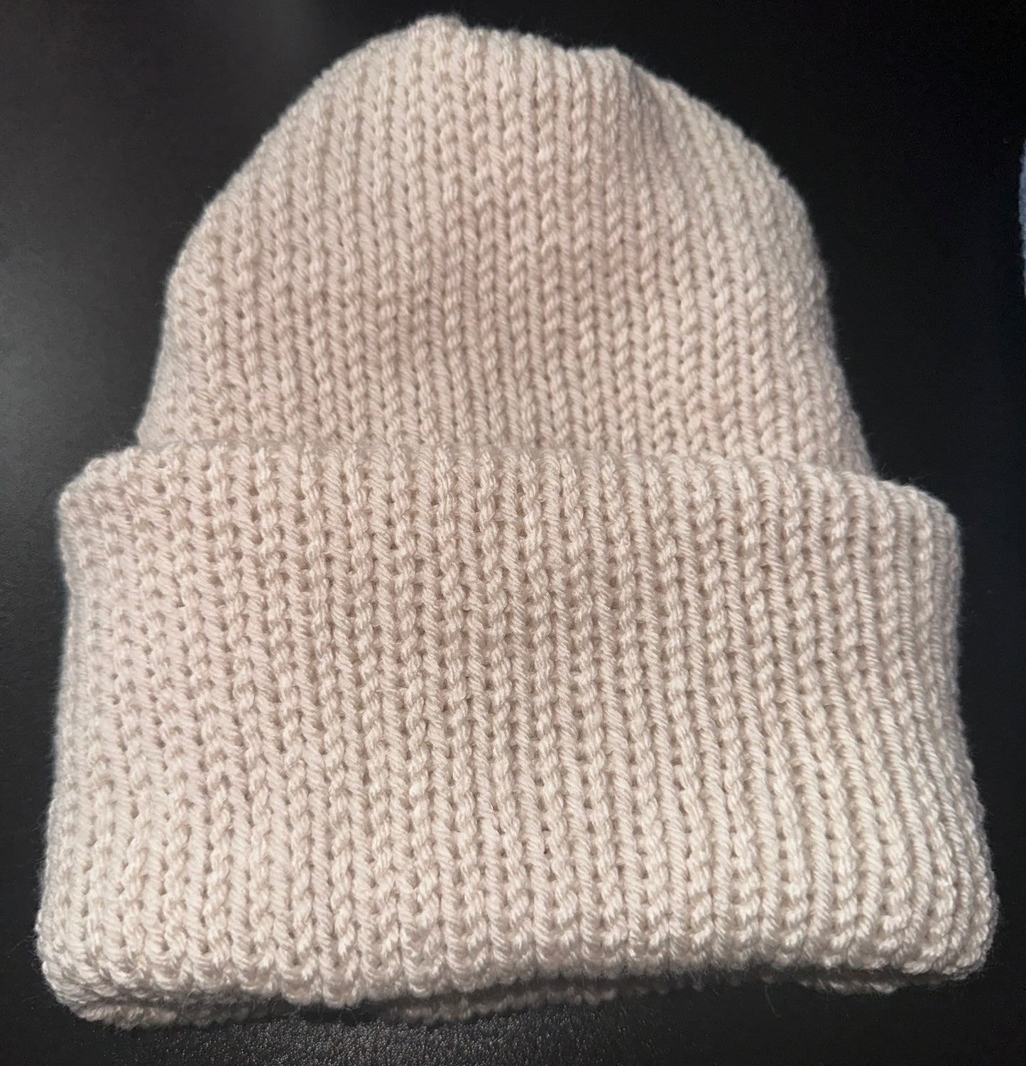 Large Oatmeal Knitted Beanie