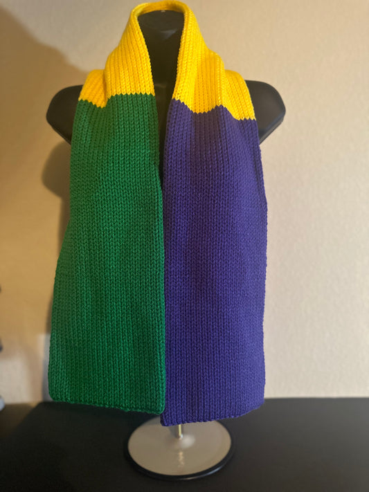 Regular Size Mardi Gras Tri-Color Scarf Only