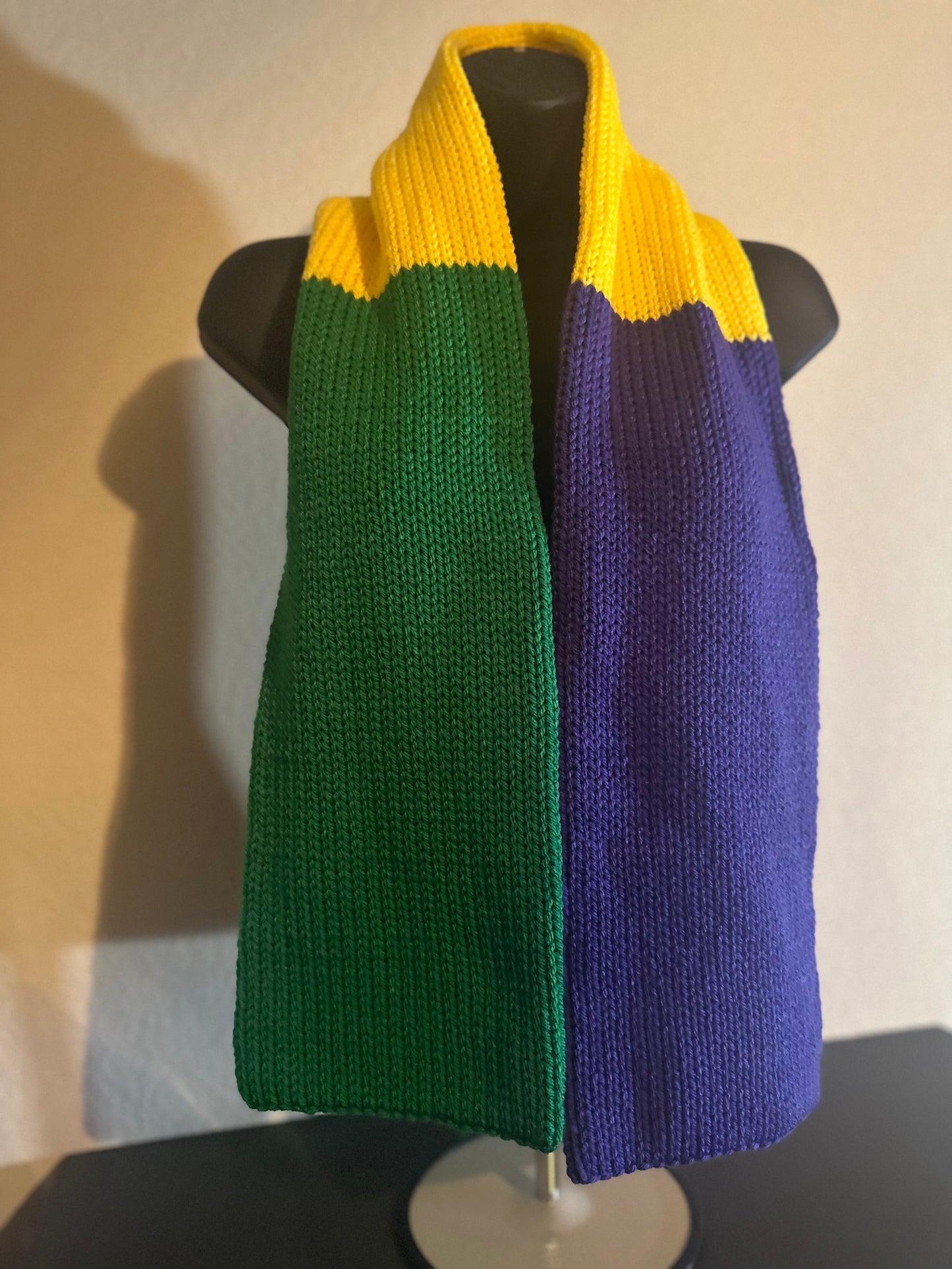 Regular Size Mardi Gras Tri-Color Scarf Only